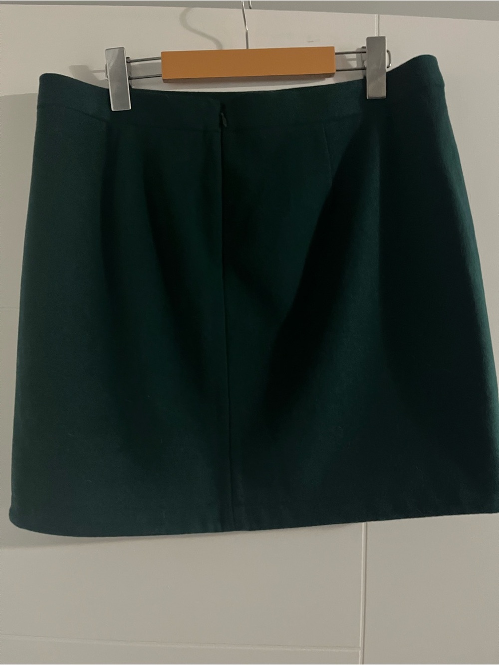 J. Crew Dark Green Mini Skirt with Scalloped Hem - Picture 2 of 6